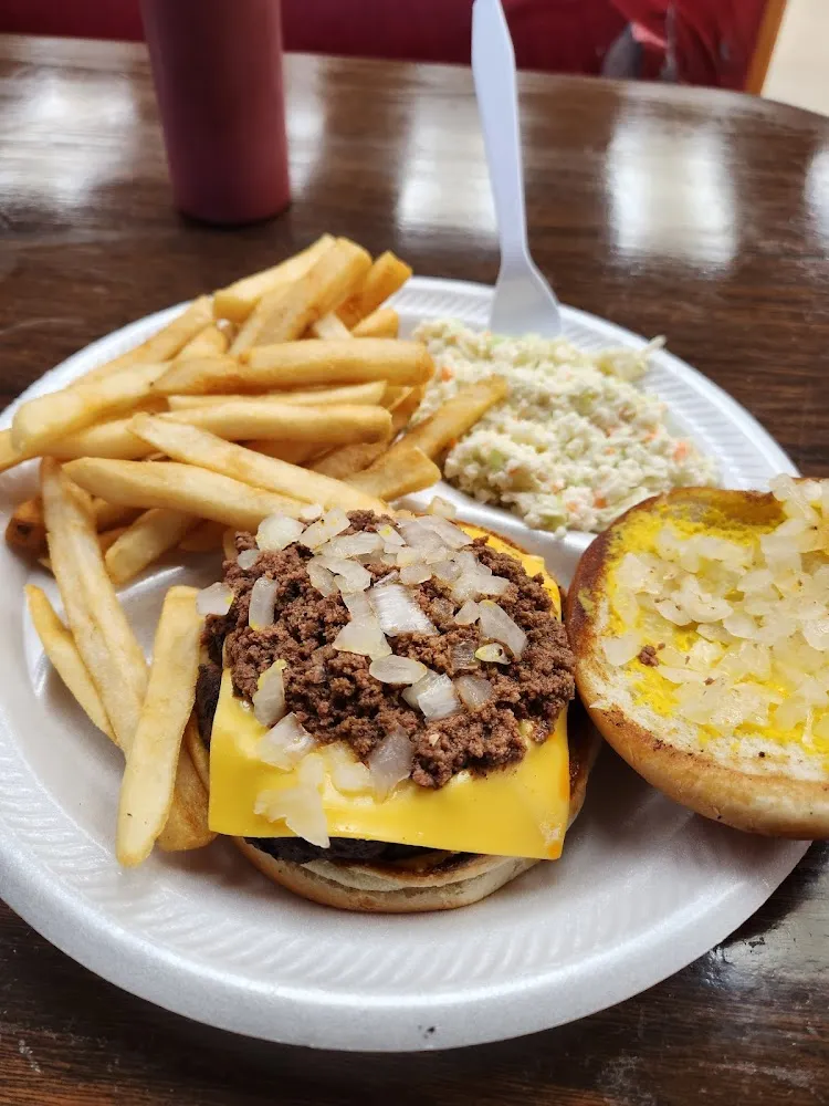 Chili Cheese Fries and Coleslaw